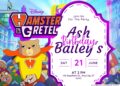 FREE Editable Hamster & Gretel Birthday Invitation
