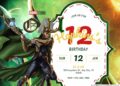 FREE Editable Loki Birthday Invitation