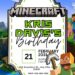 FREE Editable Minecraft Birthday Invitation