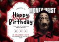 FREE Editable Money Heist Birthday Invitation