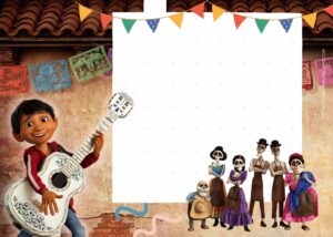 FREE Musical Day Coco Birthday Invitation Templates