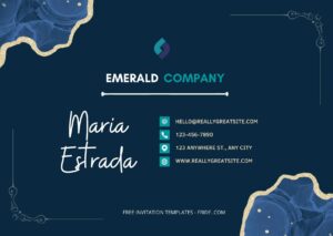 FREE Oceanic Emerald Business Card Templates