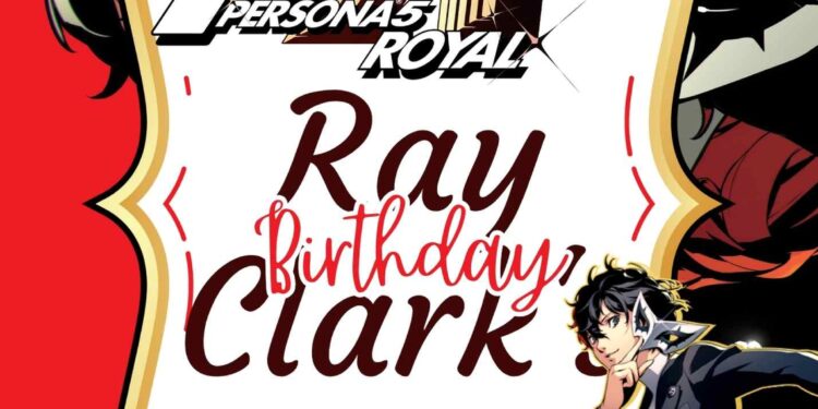 FREE Editable Persona 5 Royal Birthday Invitation
