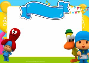 FREE Pocoyo Play Fun Party Birthday Invitation Templates