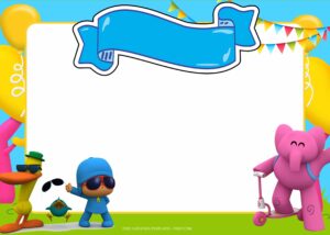 FREE Pocoyo Play Fun Party Birthday Invitation Templates