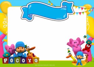 FREE Pocoyo Play Fun Party Birthday Invitation Templates