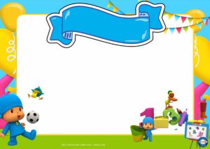 FREE Pocoyo Play Fun Party Birthday Invitation Templates