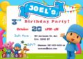 FREE Pocoyo Play Fun Party Birthday Invitation Templates