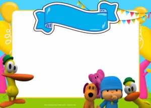 FREE Pocoyo Play Fun Party Birthday Invitation Templates