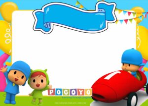 FREE Pocoyo Play Fun Party Birthday Invitation Templates