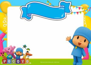 FREE Pocoyo Play Fun Party Birthday Invitation Templates