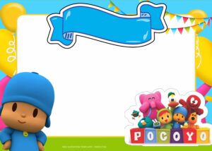 FREE Pocoyo Play Fun Party Birthday Invitation Templates
