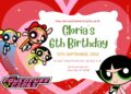 FREE Powerpuff Girls Birthday Invitation Templates