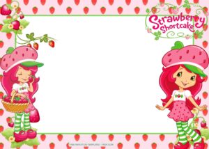 FREE Strawberry Shortcake Birthday Invitation Templates