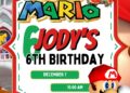FREE Editable Super Mario 64 Birthday Invitation
