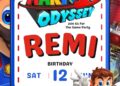 FREE Editable Super Mario Odyssey Birthday Invitation