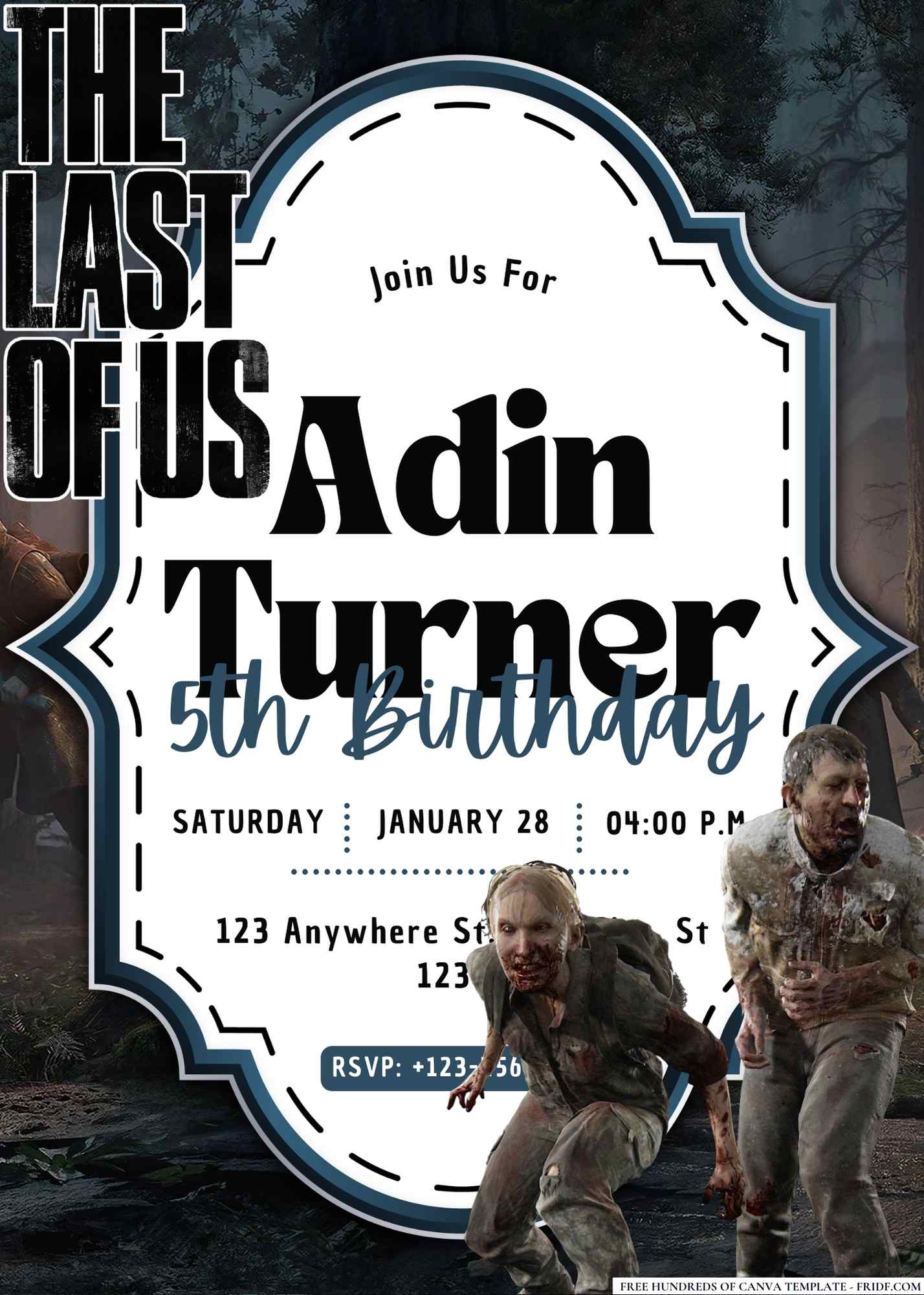 FREE Editable The Last of Us Birthday Invitation
