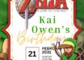 FREE Editable The Legend of Zelda A Link to the Past Birthday Invitation