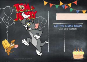 FREE Tom And Jerry Birthday Invitation Templates