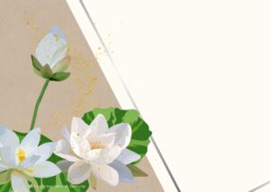 FREE White Lotus Baby Shower Invitation Templates