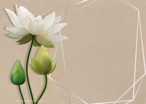 FREE White Lotus Baby Shower Invitation Templates