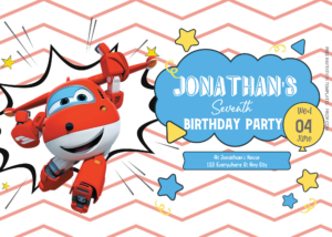 Free Editable PDF - Super Wings Special Birthday Invitation Templates