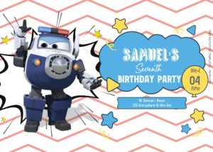 Free Editable PDF - Super Wings Special Birthday Invitation Templates