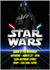 (Free Editable PDF) Epic Stormtrooper Star Wars Birthday Invitation Templates J