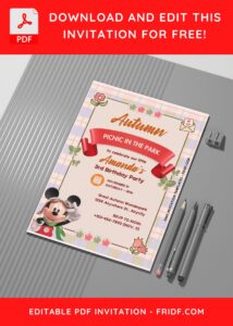 Enchanting Disney Mickey Mouse Invitations: Free Template Designs G