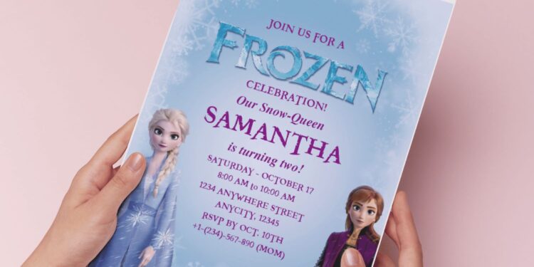 (Easily Edit PDF Invitation) Frozen Kids Birthday Invitation