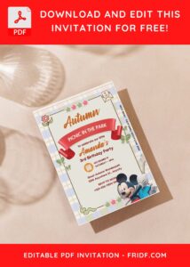 Enchanting Disney Mickey Mouse Invitations: Free Template Designs J