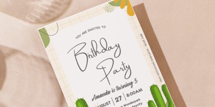 (Easily Edit PDF Invitation) Summer Fiesta Birthday Invitation