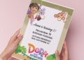 (Easily Edit PDF Invitation) Dora And Boots Birthday Invitation
