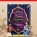 (Easily Edit PDF Invitation) Sparkling Aladdin Birthday Invitation