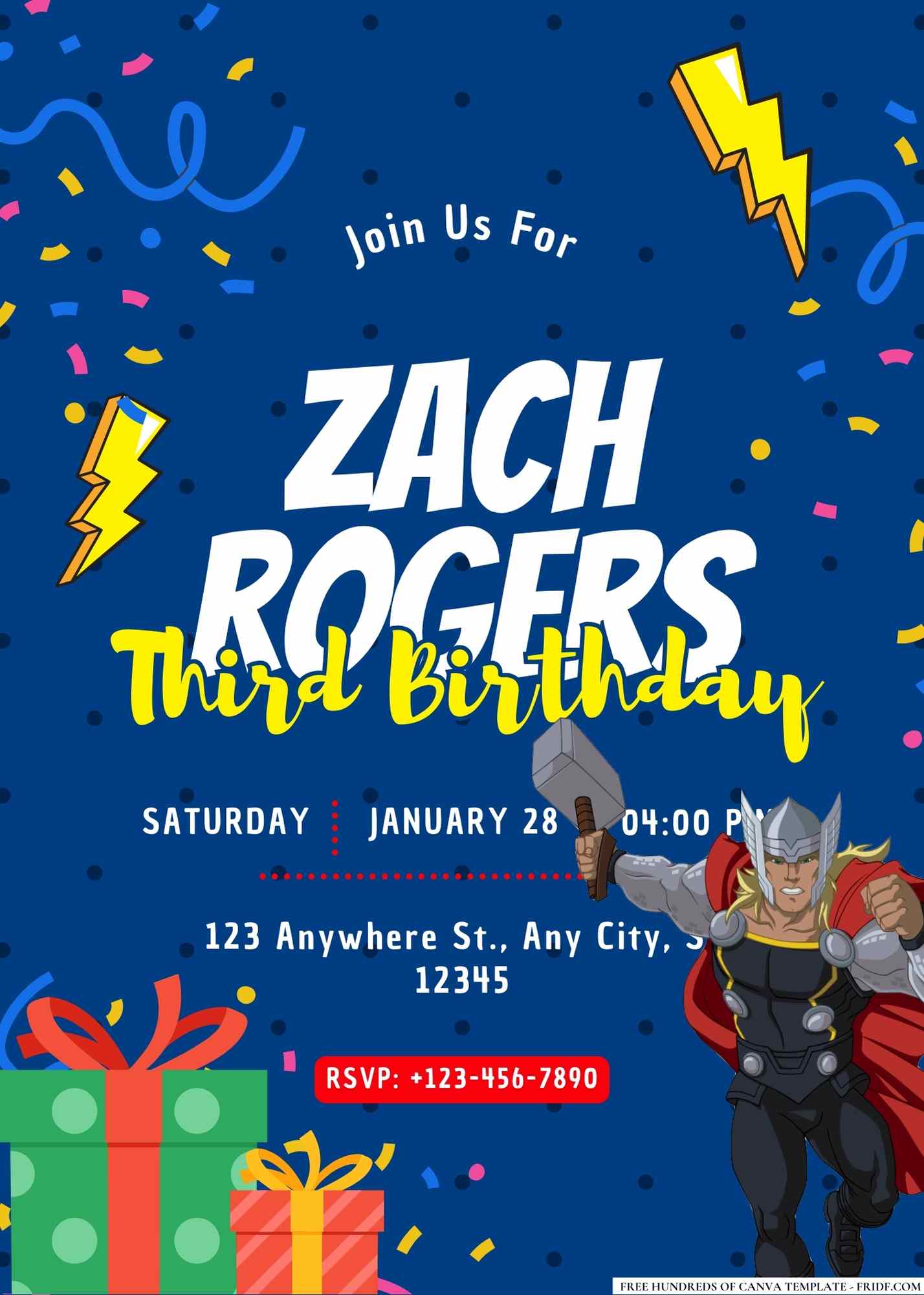 FREE Avengers Birthday Invitations