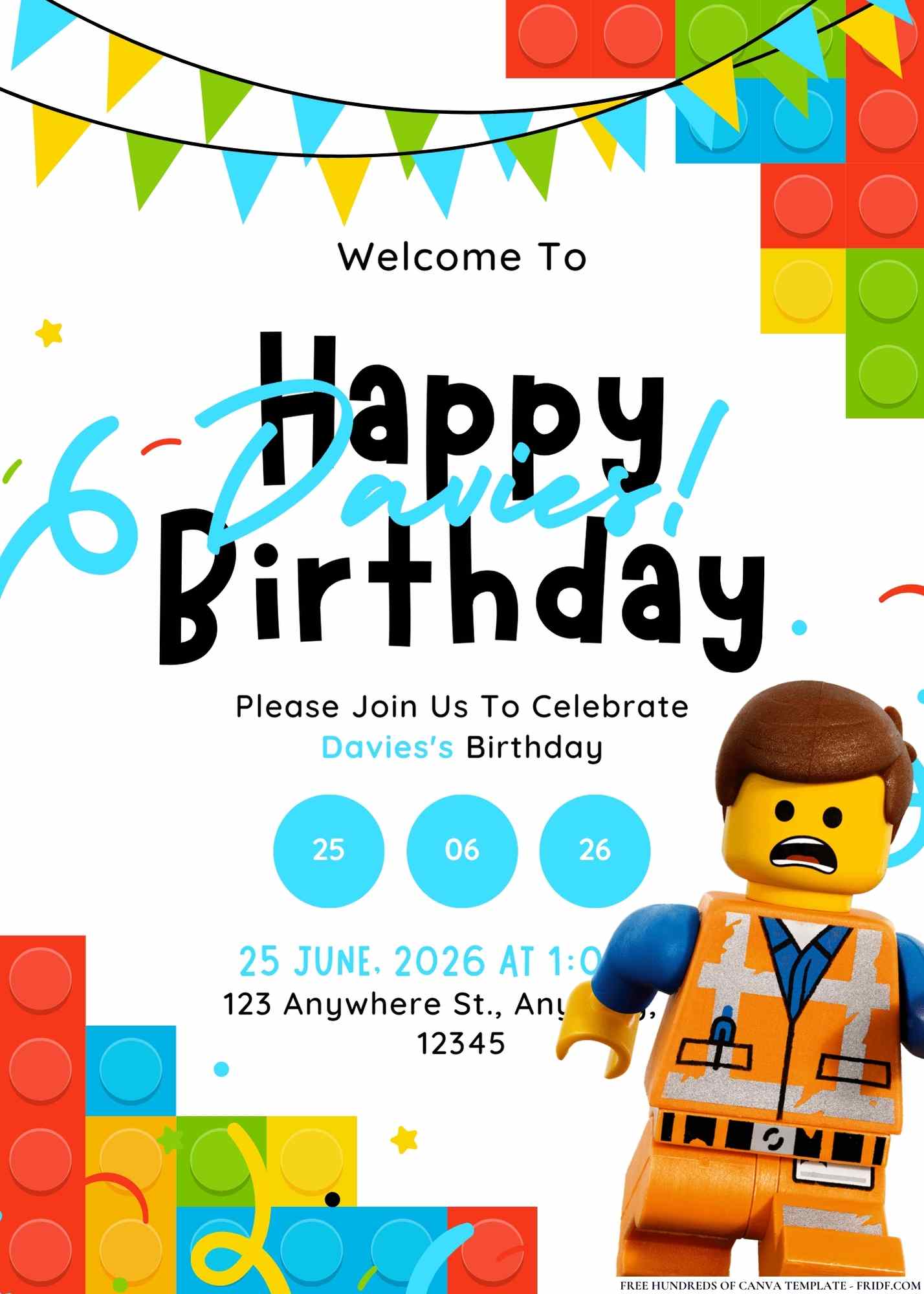 Free LEGO Birthday Invitations