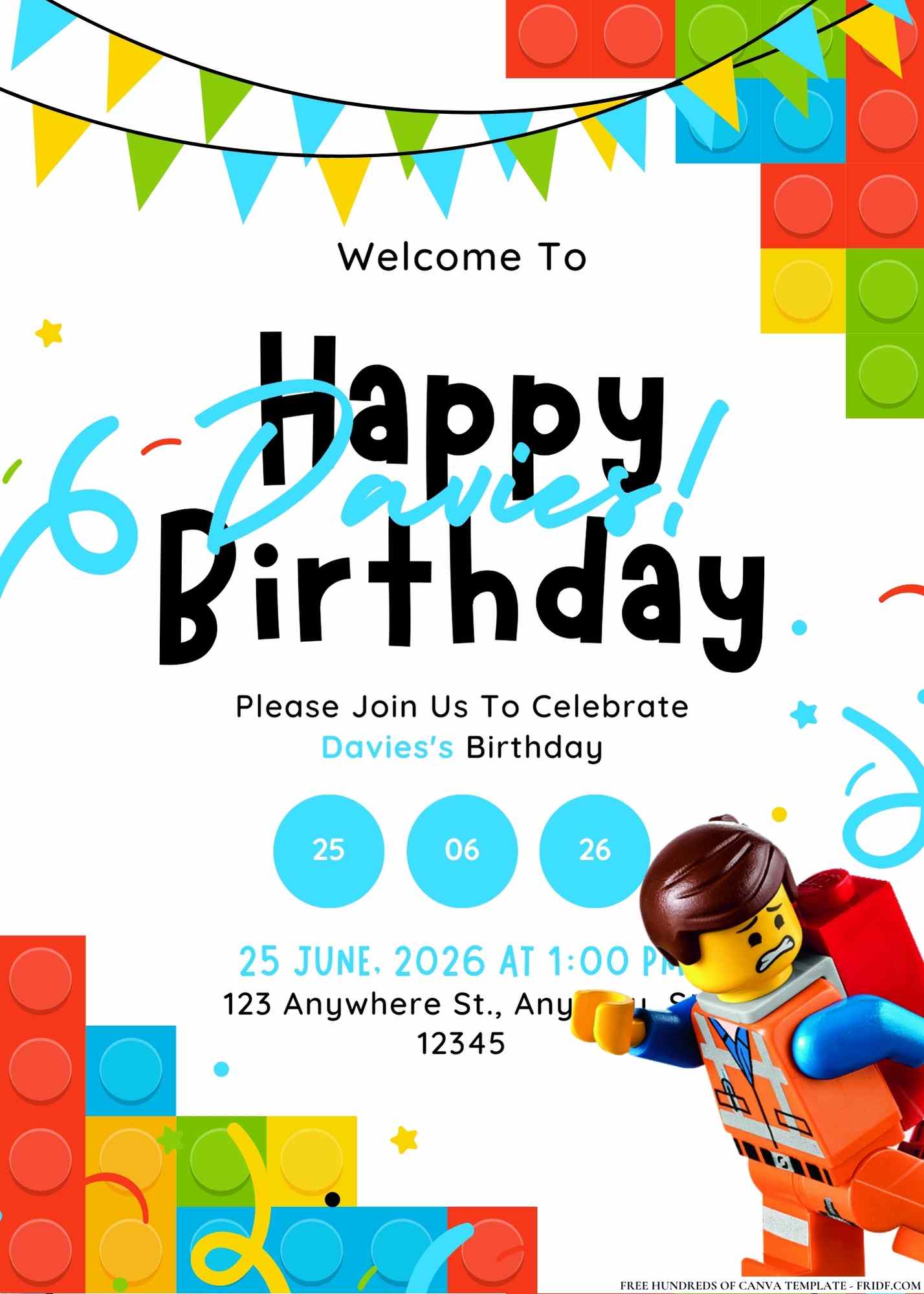 Free LEGO Birthday Invitations