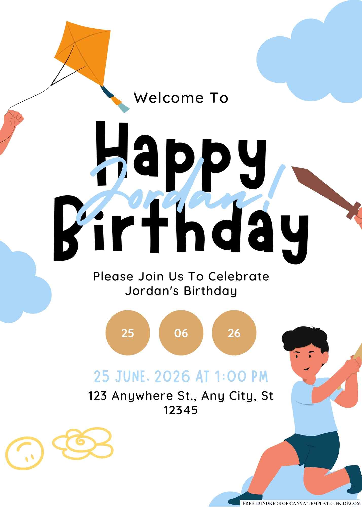 FREE Editable Play Kids Birthday Invitations