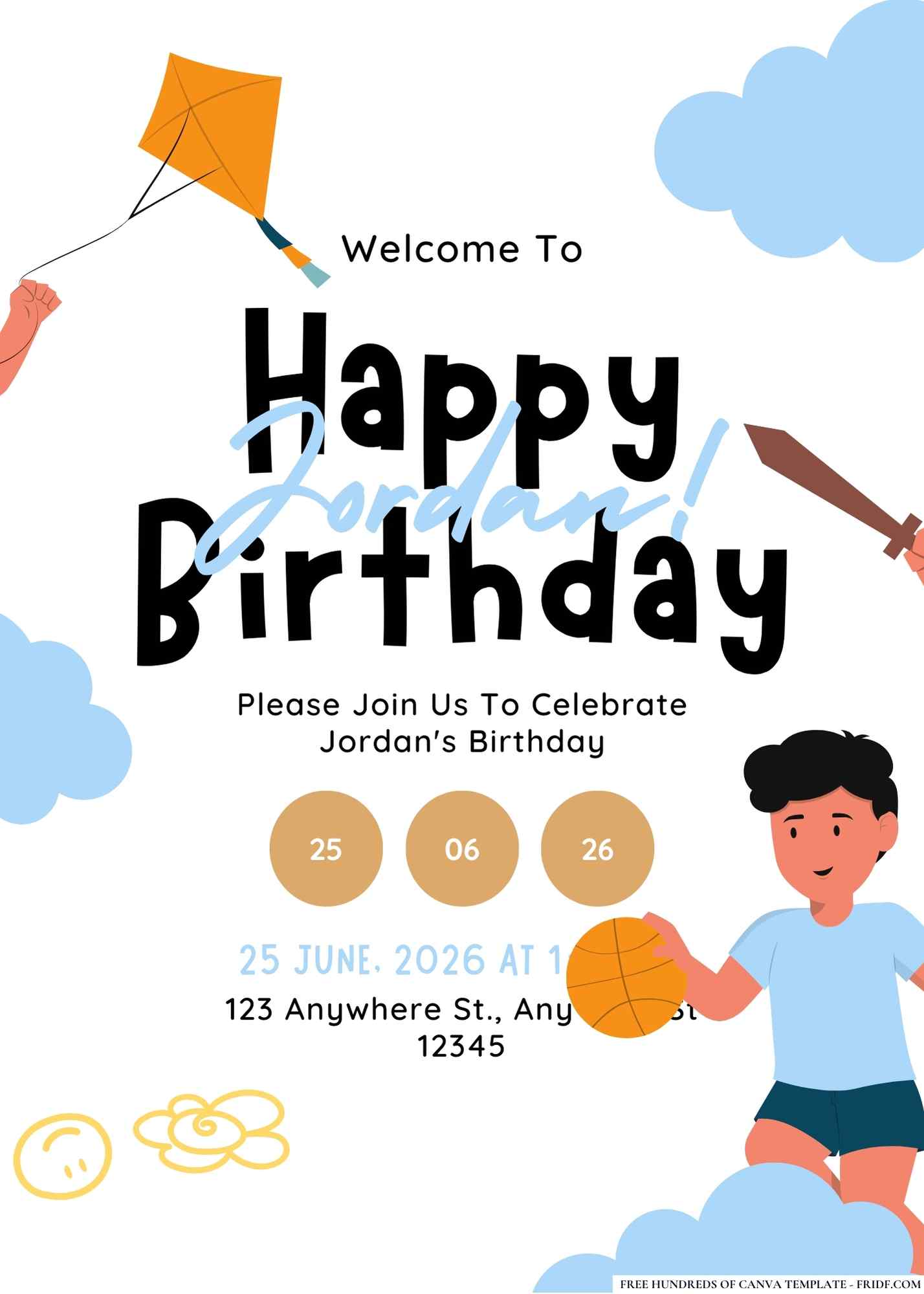 FREE Editable Play Kids Birthday Invitations
