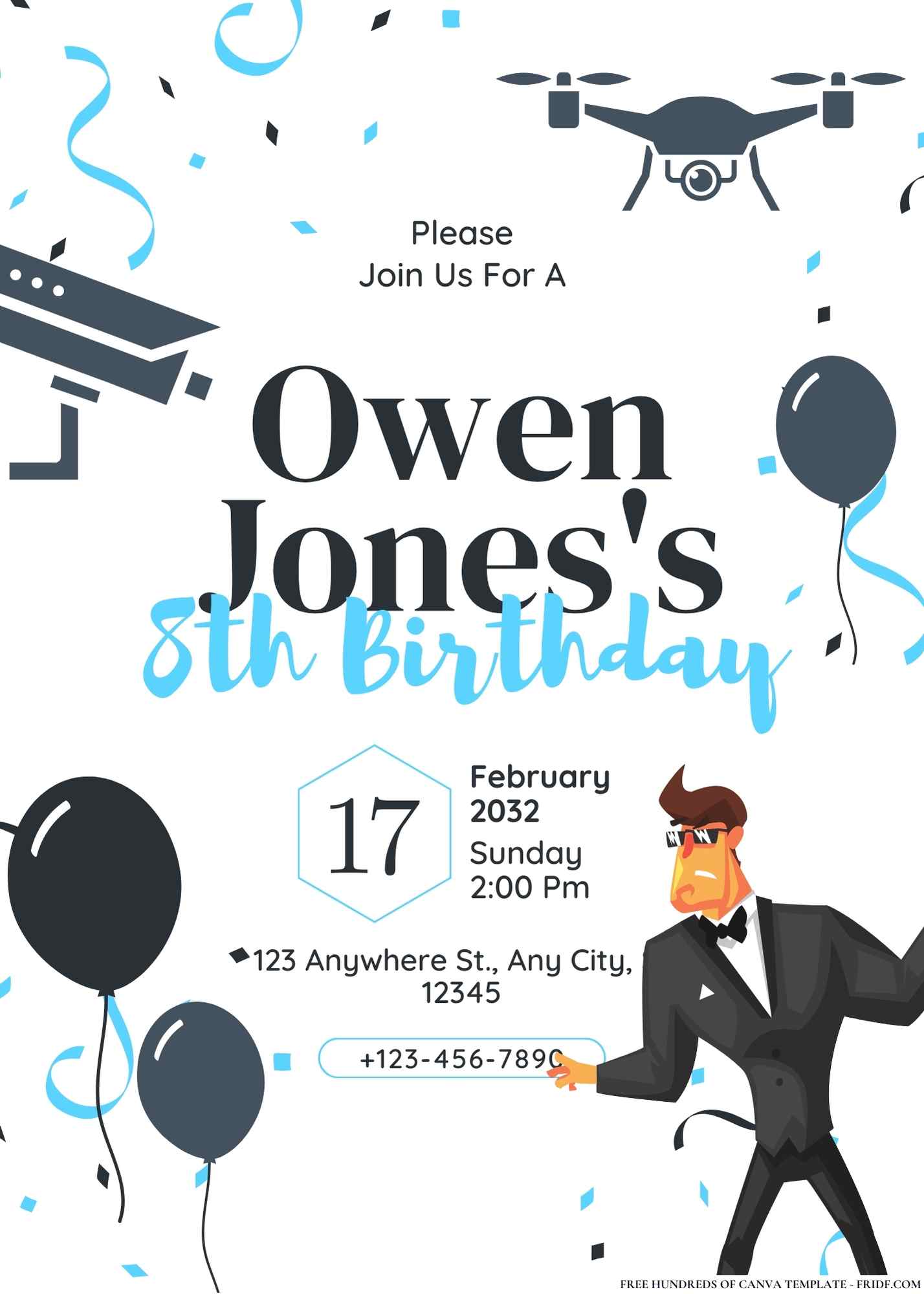 FREE Top Secret Birthday Invitations