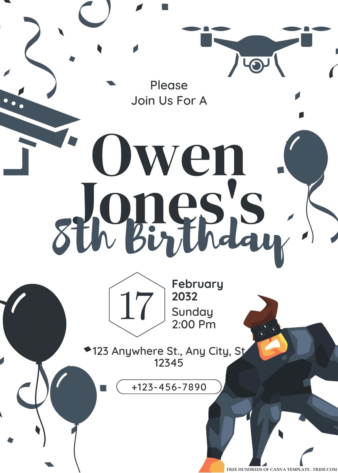 FREE Top Secret Birthday Invitations