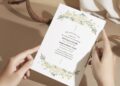 (Easily Edit PDF Invitation) Sakura Garden Wedding Invitation