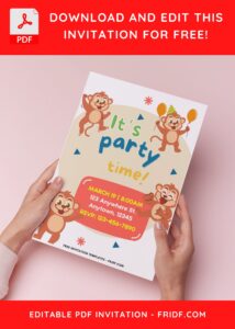 (Easily Editable PDF) Jungle Birthday Party Invitation G
