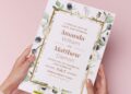(Easily Edit PDF Invitation) Enchanting Anemone Flower Wedding Invitation H