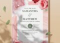 (Easily Edit PDF Invitation) Eclectic Watercolor Rose Wedding Invitation I