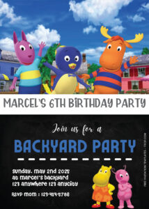 ( Easily Edit PDF Invitation ) Backyardigans Birthday Invitation Templates