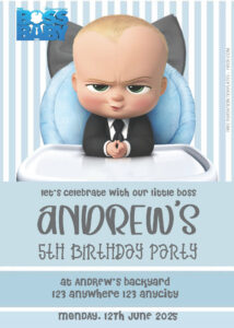 ( Easily Edit PDF Invitation ) Boss Baby Birthday Invitation Templates