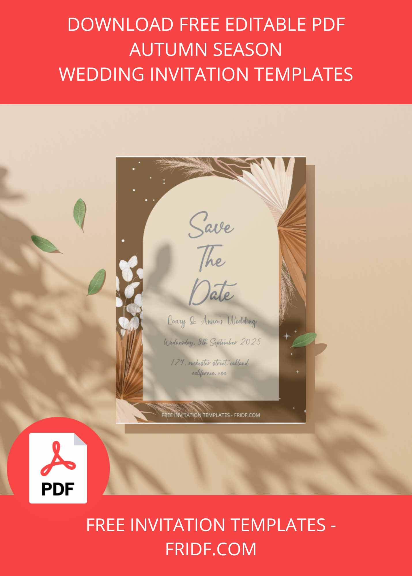 FREE PDF Invitation Autumn Season Wedding Invitation Templates FREE PDF Invitation Autumn Season Wedding Invitation Templates