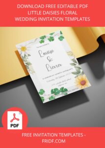 Garden Daisy Wedding Invitation Templates