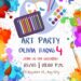 FREE Canva Invitation - Art & Craft Birthday Invitation Templates